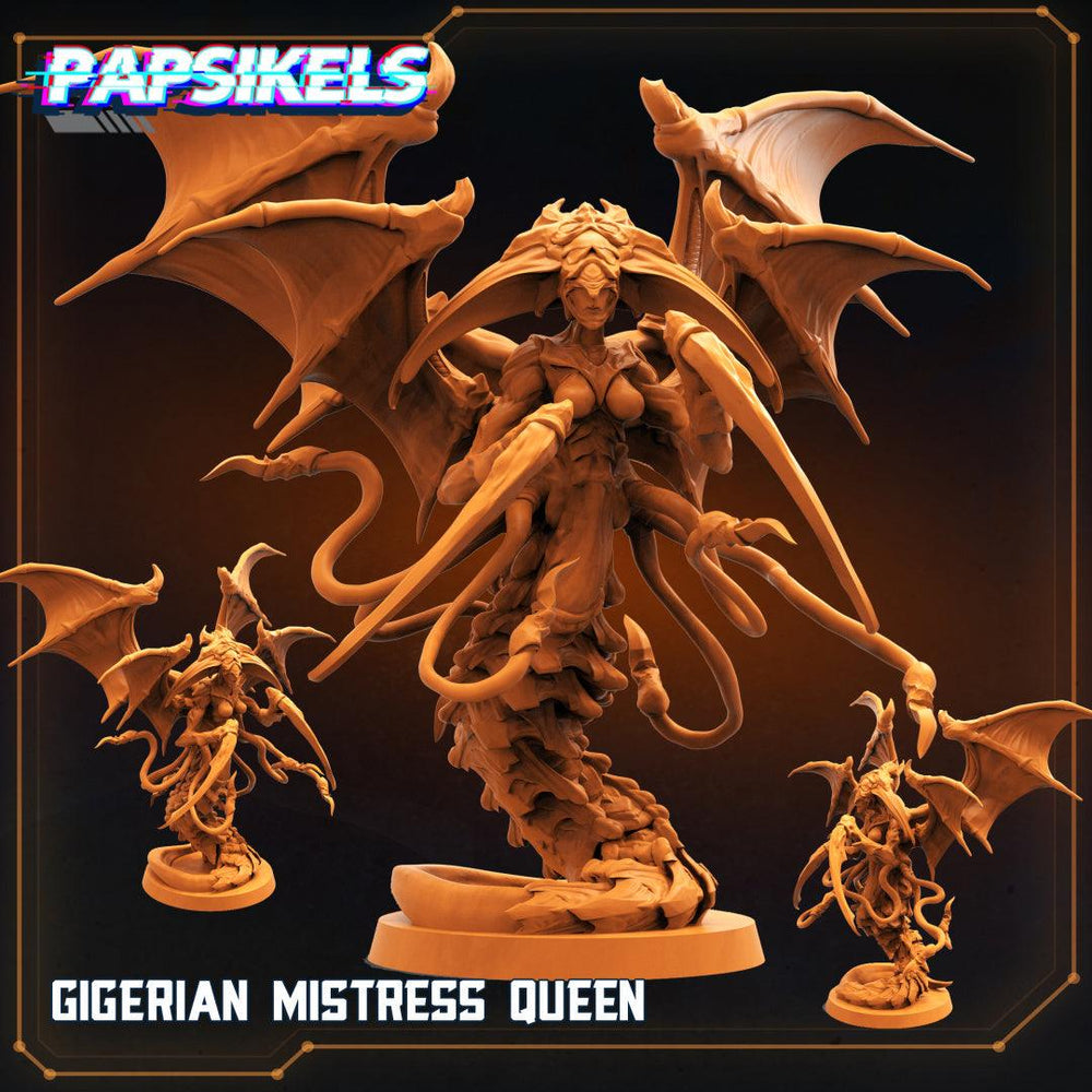 3D Printed Papsikels Cyberpunk Sci-Fi - Gigerian Mistress Queen - 28mm 32mm (Online Only)