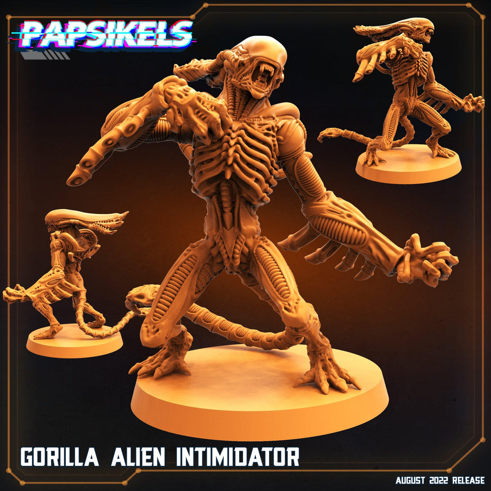 3D Printed Papsikels Cyberpunk Sci-Fi Gorilla Alien Set - 28mm 32mm (Online Only)