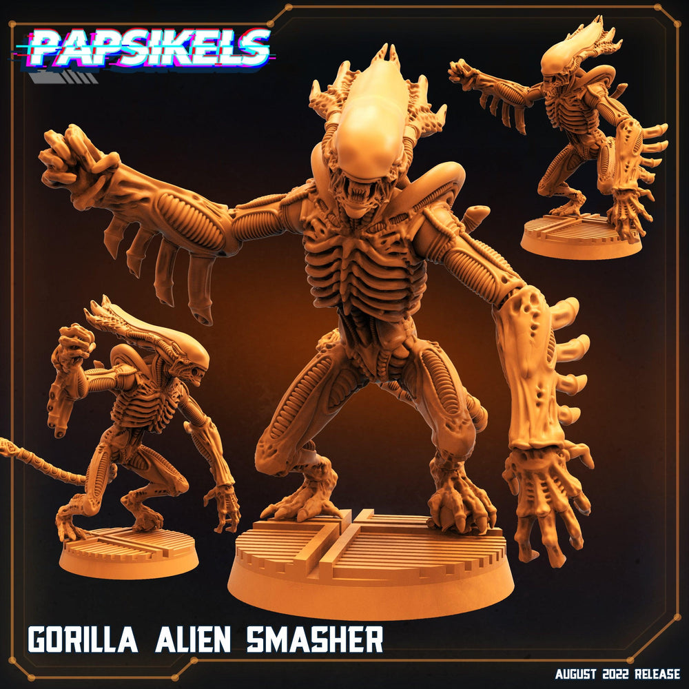 3D Printed Papsikels Cyberpunk Sci-Fi Gorilla Alien Set - 28mm 32mm (Online Only)