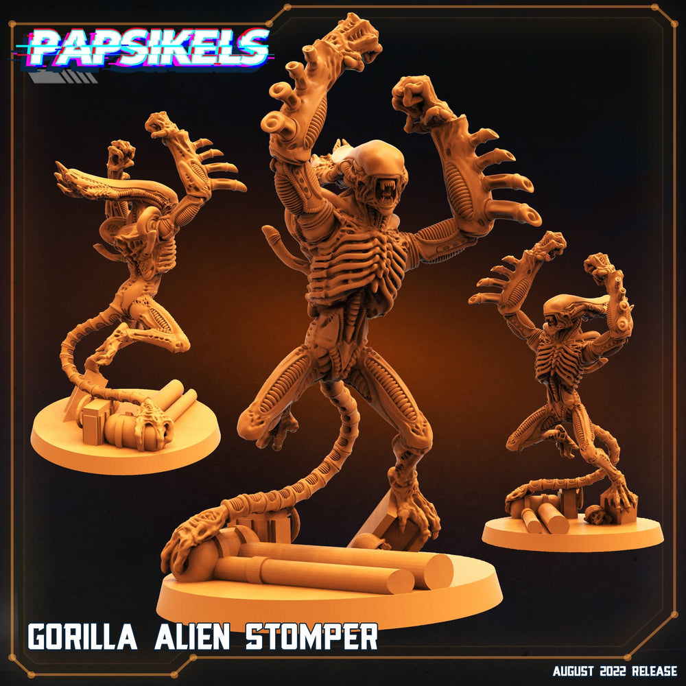 3D Printed Papsikels Cyberpunk Sci-Fi Gorilla Alien Set - 28mm 32mm (Online Only)