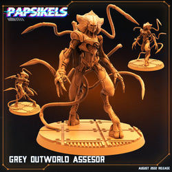 3D Printed Papsikels Cyberpunk Sci-Fi Grey Outworld Alien Set - 28mm 32mm (Online Only)