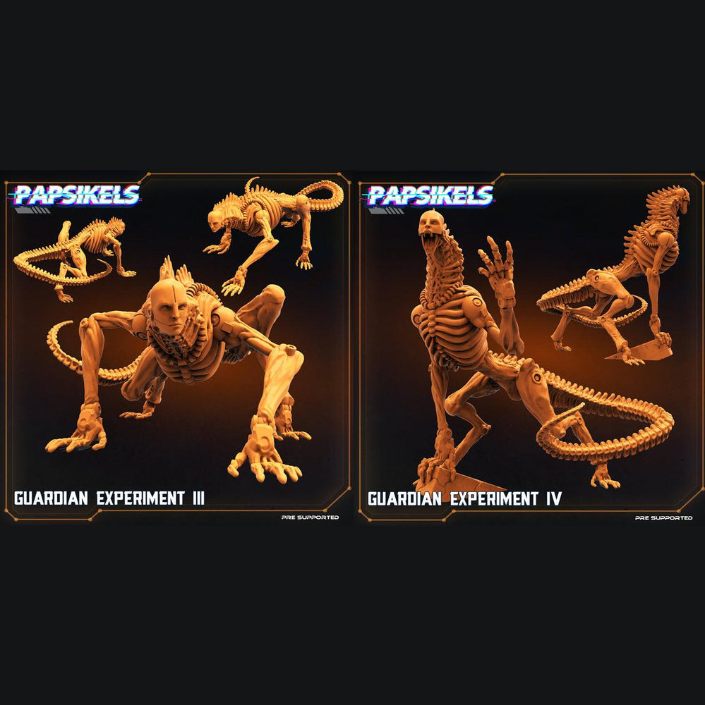 3D Printed Papsikels Cyberpunk Sci-Fi Guardian Experiment Set - 28mm 32mm (Online Only)