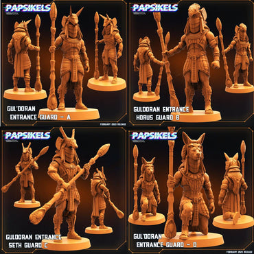 3D Printed Papsikels Cyberpunk Sci-Fi - Guldoran Entrance Guard Set - Star Entrance 28mm 32mm (Online Only)