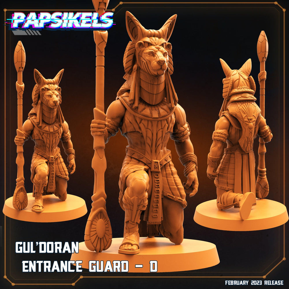 3D Printed Papsikels Cyberpunk Sci-Fi - Guldoran Entrance Guard Set - Star Entrance 28mm 32mm (Online Only)