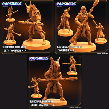 3D Printed Papsikels Cyberpunk Sci-Fi - Guldoran Entrance Warrior Set - Star Entrance 28mm 32mm (Online Only)
