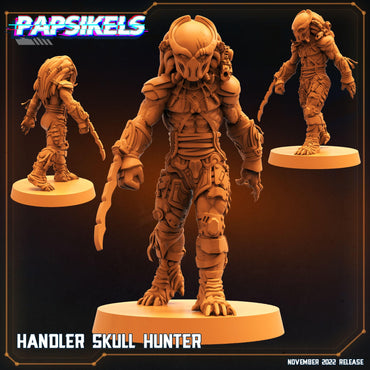3D Printed Papsikels Cyberpunk Sci-Fi Handler Skull Hunter - 28mm 32mm (Online Only)