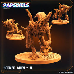 3D Printed Papsikels Cyberpunk Sci-Fi Horned Alien Set - 28mm 32mm (Online Only)