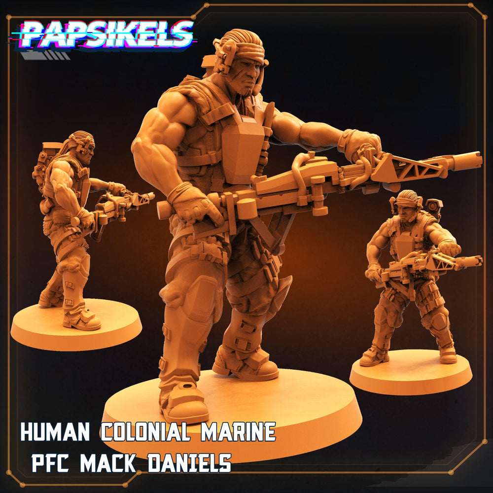 3D Printed Papsikels Cyberpunk Sci-Fi Human Colonial Set - 28mm 32mm (Online Only)