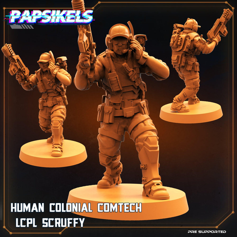 3D Printed Papsikels Cyberpunk Sci-Fi Human Colonial Set - 28mm 32mm (Online Only)