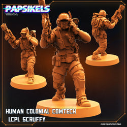 3D Printed Papsikels Cyberpunk Sci-Fi Human Colonial Set - 28mm 32mm (Online Only)
