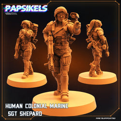 3D Printed Papsikels Cyberpunk Sci-Fi Human Colonial Set - 28mm 32mm (Online Only)