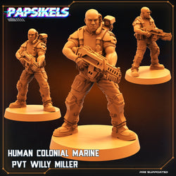 3D Printed Papsikels Cyberpunk Sci-Fi Human Colonial Set - 28mm 32mm (Online Only)