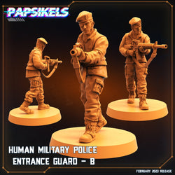 3D Printed Papsikels Cyberpunk Sci-Fi - Human Military Police Entrance Guard Set - Star Entrance 28mm 32mm (Online Only)