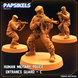 3D Printed Papsikels Cyberpunk Sci-Fi - Human Military Police Entrance Guard Set - Star Entrance 28mm 32mm (Online Only)