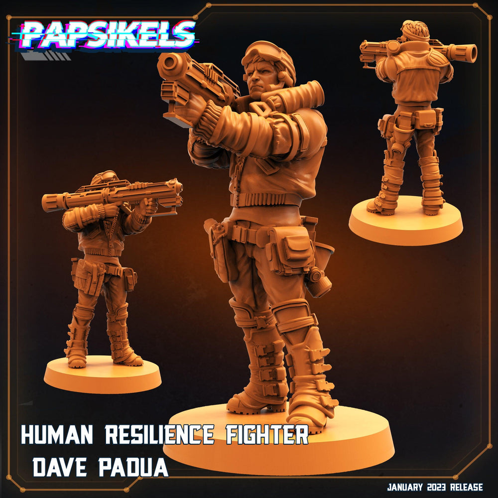 3D Printed Papsikels Cyberpunk Sci-Fi Human Resilience Fighter Laser Cannon Dave Padua 28mm 32mm (Online Only)