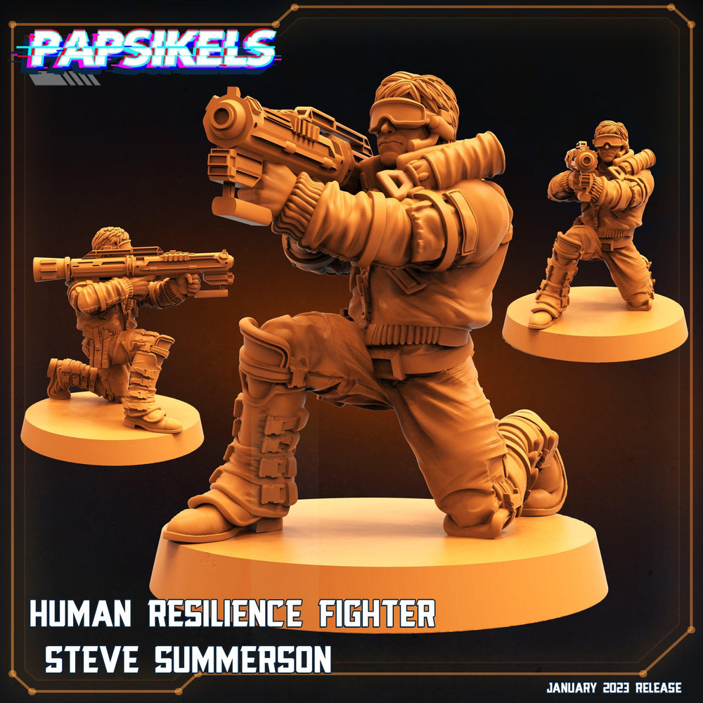 3D Printed Papsikels Cyberpunk Sci-Fi Human Resilience Fighter Laser Cannon Steve Summersun 28mm 32mm (Online Only)