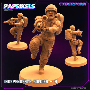 3D Printed Papsikels Cyberpunk Sci-Fi Independence Soldier Set - 28mm 32mm (Online Only)