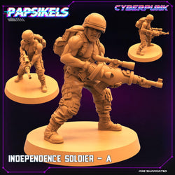 3D Printed Papsikels Cyberpunk Sci-Fi Independence Soldier Set - 28mm 32mm (Online Only)