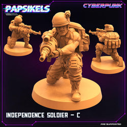 3D Printed Papsikels Cyberpunk Sci-Fi Independence Soldier Set - 28mm 32mm (Online Only)