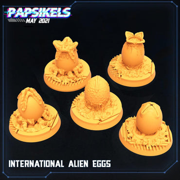 3D Printed Papsikels Cyberpunk Sci-Fi International Alien Eggs - 28mm 32mm (Online Only)