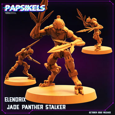 3D Printed Papsikels Cyberpunk Sci-Fi Jade Panther Stalker Set - 28mm 32mm (Online Only)