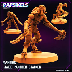 3D Printed Papsikels Cyberpunk Sci-Fi Jade Panther Stalker Set - 28mm 32mm (Online Only)