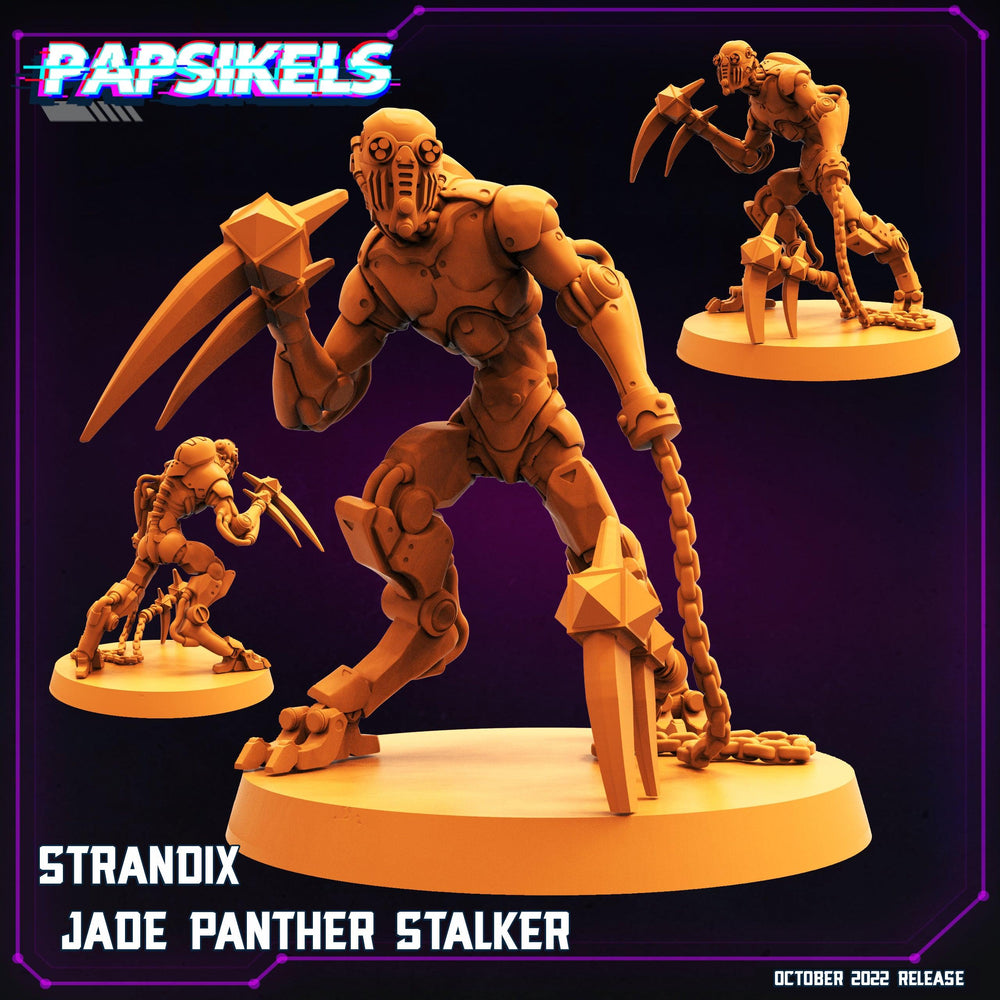 3D Printed Papsikels Cyberpunk Sci-Fi Jade Panther Stalker Set - 28mm 32mm (Online Only)