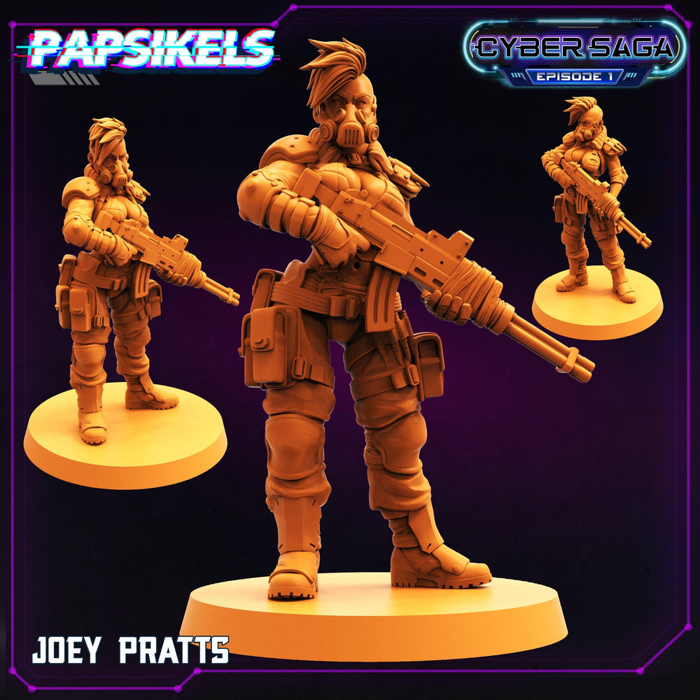 3D Printed Papsikels Cyberpunk Sci-Fi Joey Pratts Cyber Saga - 28mm 32mm (Online Only)