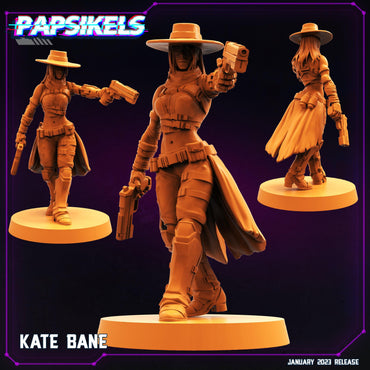 3D Printed Papsikels Cyberpunk Sci-Fi Kate Bane 28mm 32mm (Online Only)