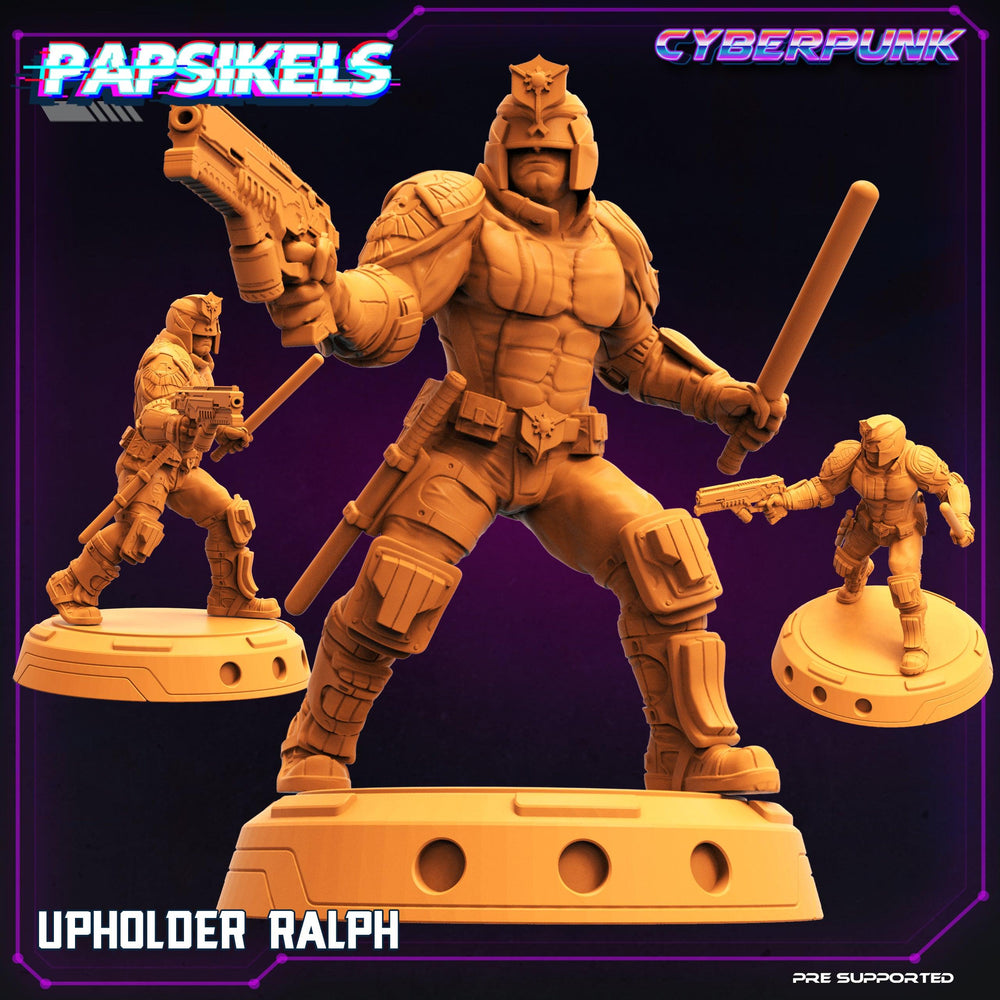 3D Printed Papsikels Cyberpunk Sci-Fi Law Upholders Set - 28mm 32mm (Online Only)