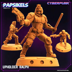 3D Printed Papsikels Cyberpunk Sci-Fi Law Upholders Set - 28mm 32mm (Online Only)