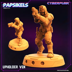3D Printed Papsikels Cyberpunk Sci-Fi Law Upholders Set - 28mm 32mm (Online Only)