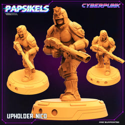 3D Printed Papsikels Cyberpunk Sci-Fi Law Upholders Set - 28mm 32mm (Online Only)