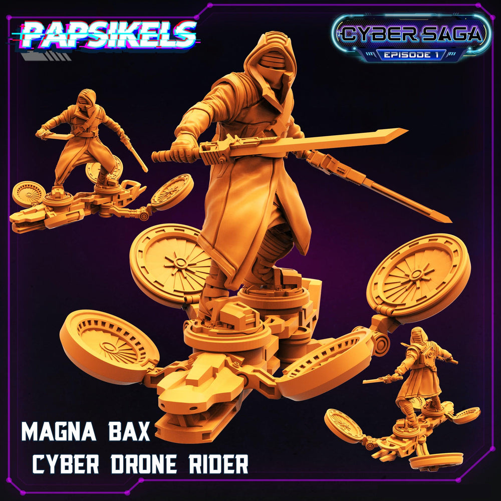 3D Printed Papsikels Cyberpunk Sci-Fi Magna Bax Cyborg Drone Rider Cyber Saga - 28mm 32mm (Online Only)