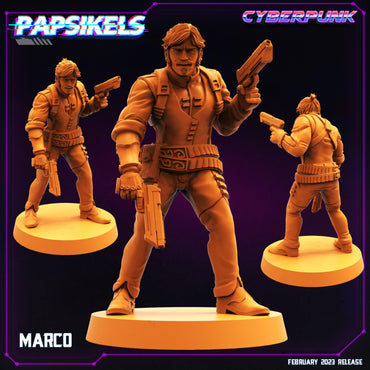 3D Printed Papsikels Cyberpunk  Sci-Fi - Marco - 28mm 32mm (Online Only)