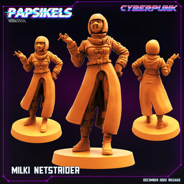 3D Printed Papsikels Cyberpunk Sci-Fi Milki Netstrider - 28mm 32mm (Online Only)