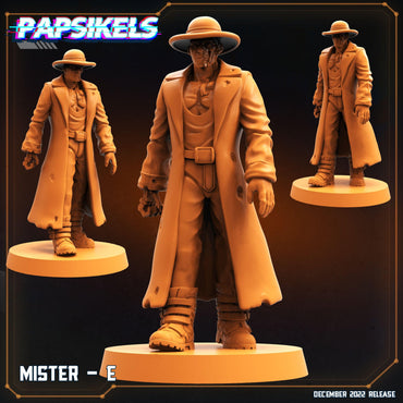 3D Printed Papsikels Cyberpunk Sci-Fi Mister E - 28mm 32mm (Online Only)
