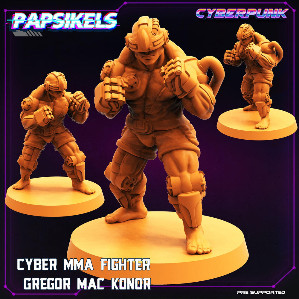 3D Printed Papsikels Cyberpunk Sci-Fi Mma Boxer Fighter Set - 28mm 32mm (Online Only)