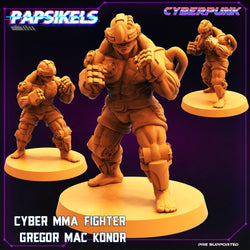 3D Printed Papsikels Cyberpunk Sci-Fi Mma Boxer Fighter Set - 28mm 32mm (Online Only)