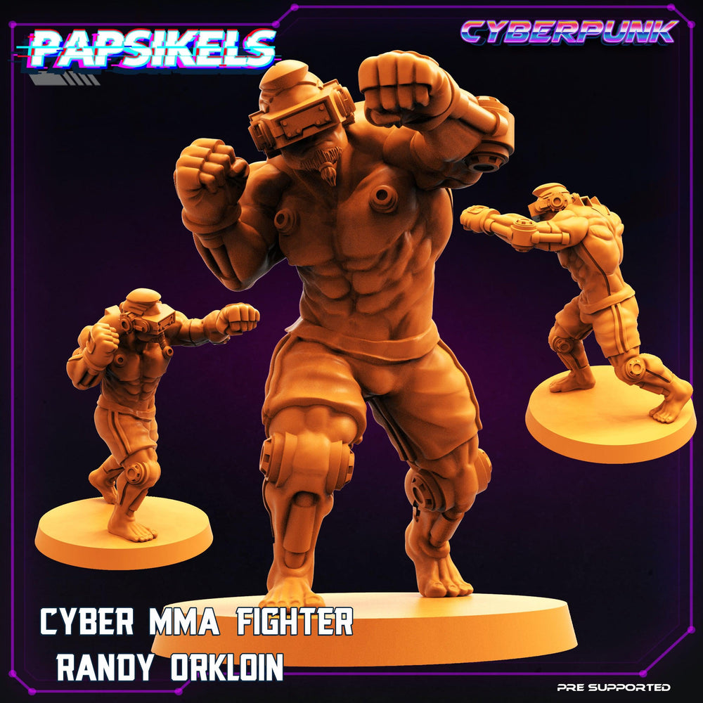 3D Printed Papsikels Cyberpunk Sci-Fi Mma Boxer Fighter Set - 28mm 32mm (Online Only)