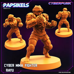 3D Printed Papsikels Cyberpunk Sci-Fi Mma Boxer Fighter Set - 28mm 32mm (Online Only)
