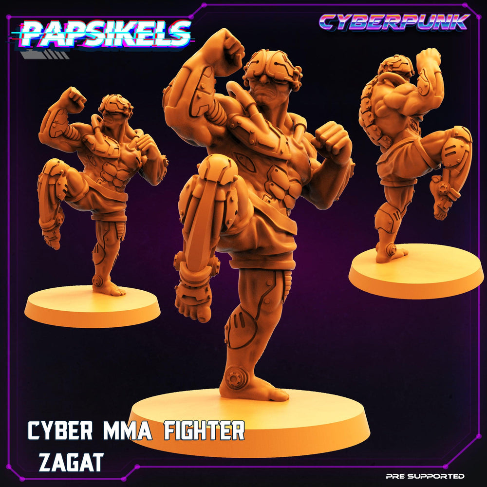 3D Printed Papsikels Cyberpunk Sci-Fi Mma Boxer Fighter Set - 28mm 32mm (Online Only)