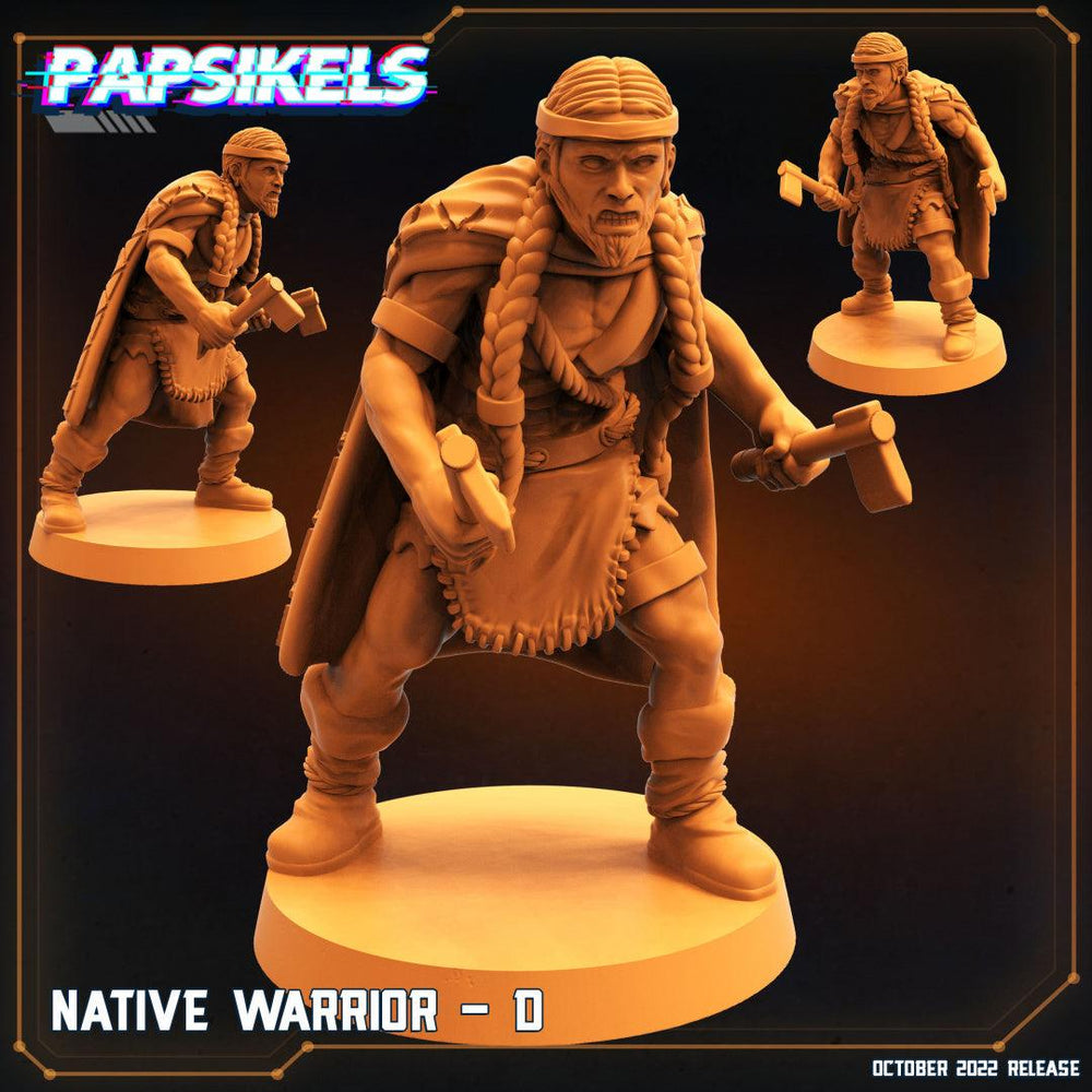 3D Printed Papsikels Cyberpunk Sci-Fi Native Warriors Set - 28mm 32mm (Online Only)