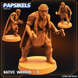 3D Printed Papsikels Cyberpunk Sci-Fi Native Warriors Set - 28mm 32mm (Online Only)