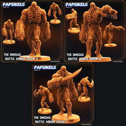 3D Printed Papsikels Cyberpunk Sci-Fi Omega Battle Armor Golem Set - 28mm 32mm (Online Only)