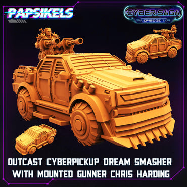 3D Printed Papsikels Cyberpunk Sci-Fi Outcast Cyberpickup Dream Smasher V1 Cyber Saga - 28mm 32mm (Online Only)