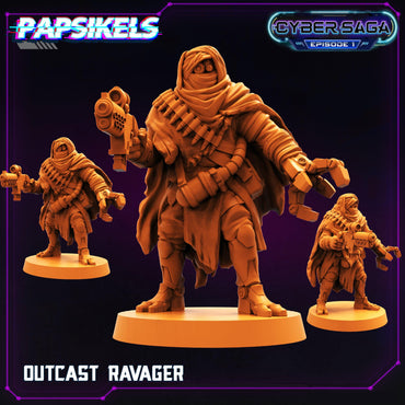 3D Printed Papsikels Cyberpunk Sci-Fi Outcast Ravager Cyber Saga - 28mm 32mm (Online Only)