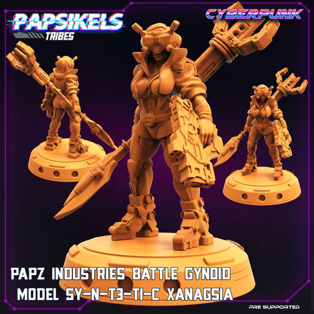 3D Printed Papsikels Cyberpunk Sci-Fi Papz Battle Gynoid S-N-T3-T1-C Xanagsia - 28mm 32mm (Online Only)