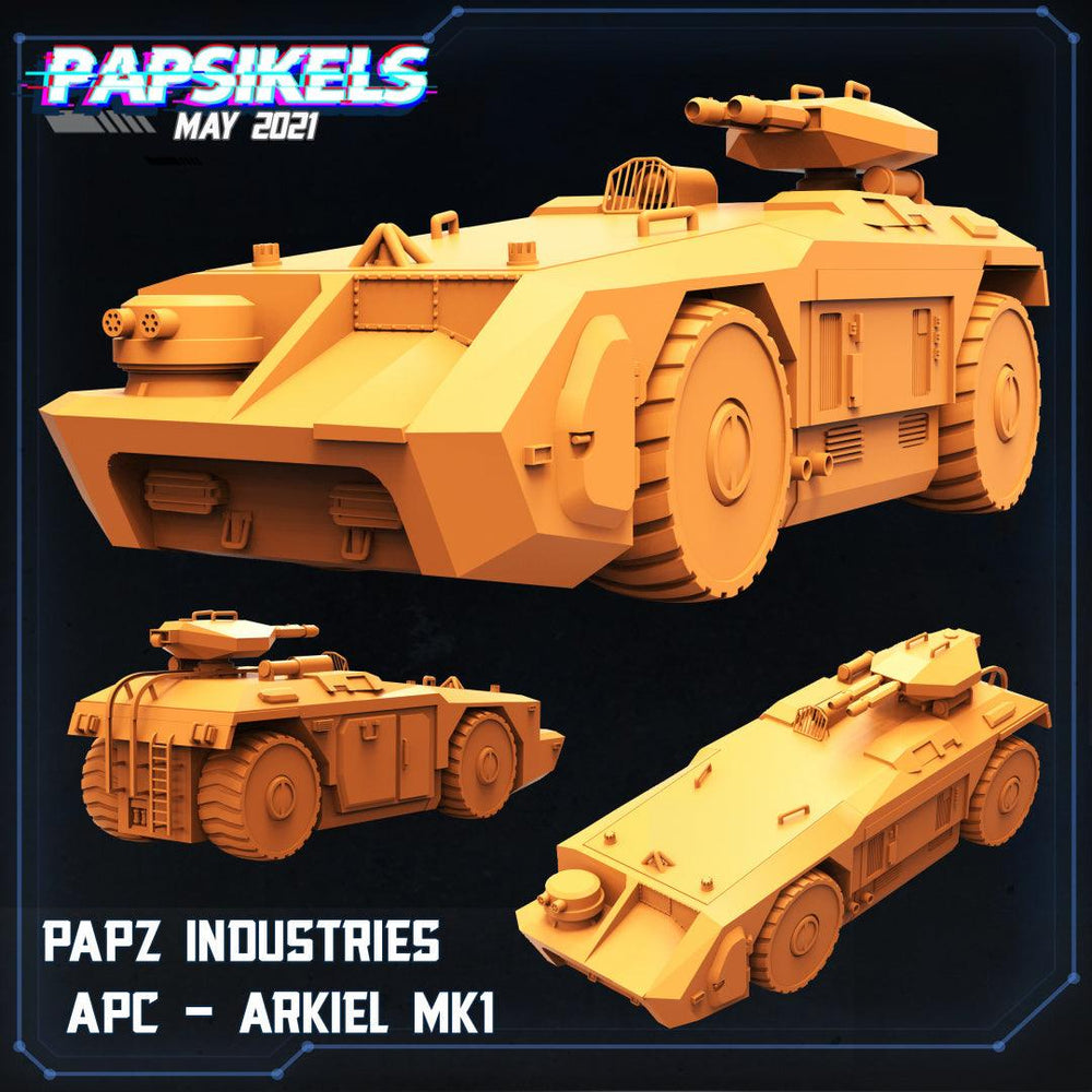 3D Printed Papsikels Cyberpunk Sci-Fi Papz Industries Apc - Arkiel Mk1 - 28mm 32mm (Online Only)