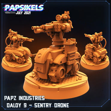3D Printed Papsikels Cyberpunk Sci-Fi Papz Industries Daloy 9 Sentry Drone - 28mm 32mm (Online Only)